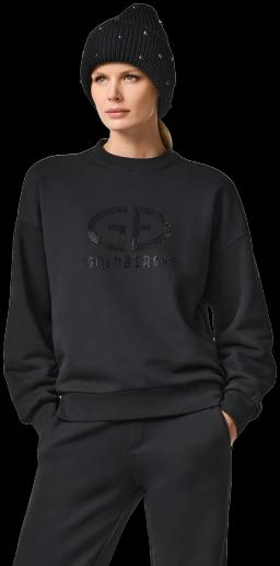 Womens Embrasse Crew Neck Sweater Black
