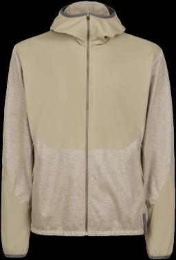 Mens Zip-Up Hybrid Hoodie Oyster