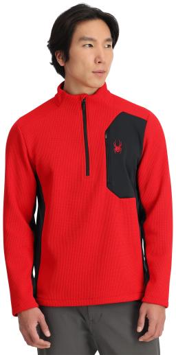 Mens Bandit 1/2 Zip Spyder Red