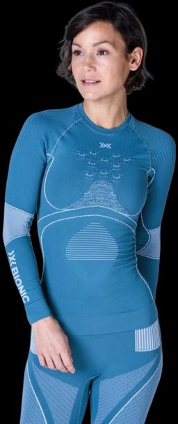 Energy Accumulator 4.0 Long Sleeve Womens Base Layer Mineral Blue/Arctic White