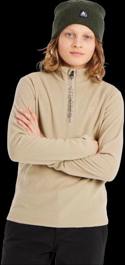 Boys Fleece 1/4 Zip Bamboo Beige