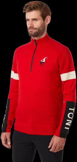 Ernstl Mens Knit Pullover Signal Red