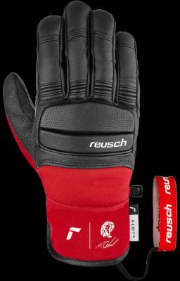 Mens Marco Odermatt Glove Black/Fire Red