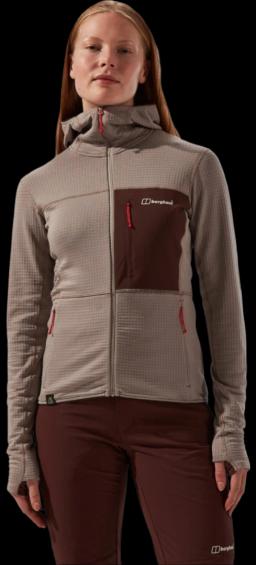 Womens Ridge-Hiker Hooded Jacket Taupe/Cedar Brown