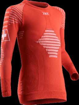 Junior Invent 4.0 Patriot Round Neck Long Sleeve Shirt Red/Arctic White