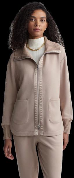 Niamh Zip Through Light Taupe