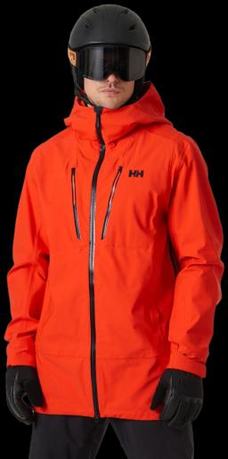 Mens Alpha 3L Long Shell Ski Jacket Cherry Tomato