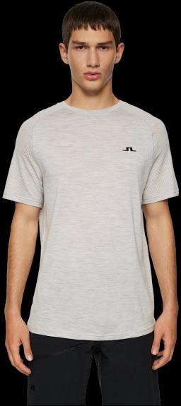 Mens Brent Wool T-shirt Light Grey Melange