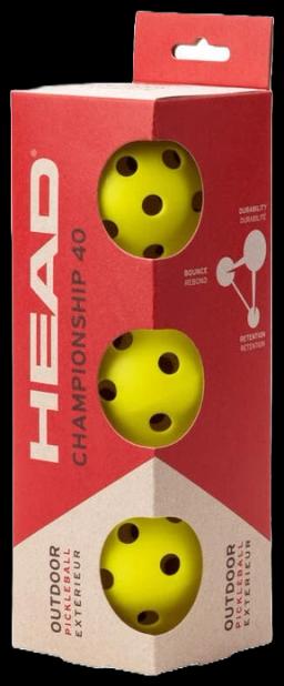 3B Championship 40 Pickleball Balls Yellow