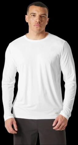 Mens HP Shine Solen LS Crew White