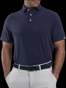 Mens Hollow Pima Polo S/S Atlanta Blue