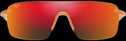 Palulu Polarised Shield Sunglasses Metal Matte Orange/Hawaii Lava