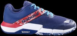 Mens Movea 2 Padel Shoes Dark Blue/Chilly Red