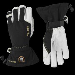 Army Leather Gore Tex Glove 5 finger Black/Natural Grey