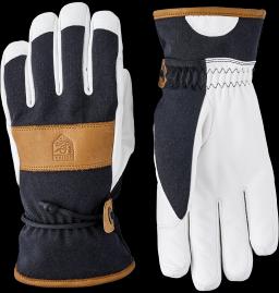 Womens Voss Czone Ski Glove 5 finger Black/Cork