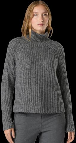 Womens Athos Mock Sweater Lead Grey