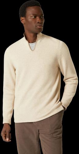 Mens Ellen Pull 2.0 Cashmere Sweater Oyster