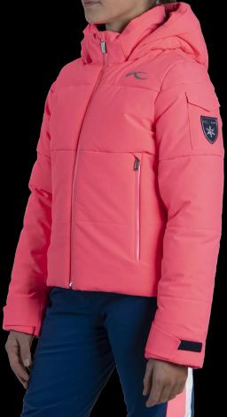 Girls Slopes Ski Jacket Cyber Pink/Atlanta Blue