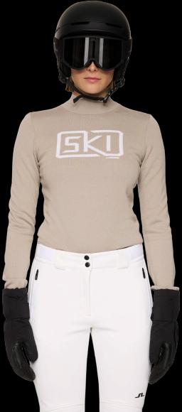 Womens Miracle Knitted Ski Sweater Moonbeam