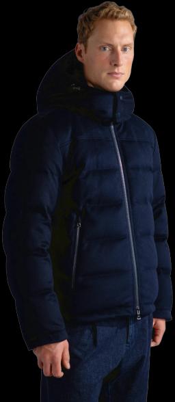 Mens Loro Piana Green Storm System Car Coat Navy