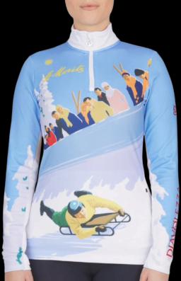 Cresta Run Womens Mid-Layer Blue/White