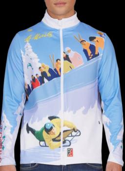 Cresta Run Mens Mid-Layer Blue/White