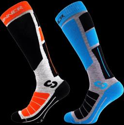 Pro Socks II Double Pack Orange/Blue