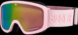Duck Mountain Kids Ski Goggles Matte Light Pink with Double Full Pink Mirror