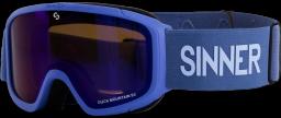 Duck Mountain Kids Ski Goggles Matte Navy Blue with Double Full Blue Mirror