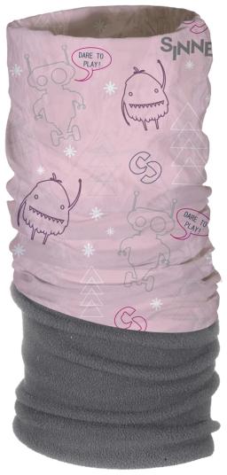 Fleece Bandana Robots Pink