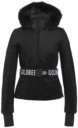 Womens Hida Real Fox Fur Ski Jacket Black