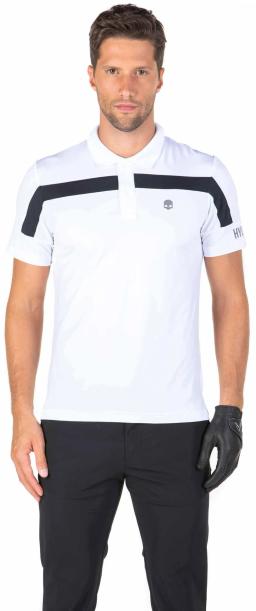 Mens Golf Polo White/Black