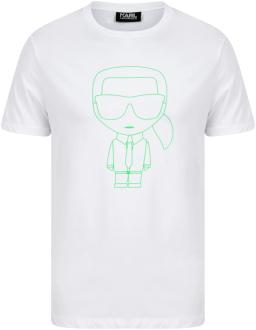 Crew Neck Mens Tennis T-shirt White/Green