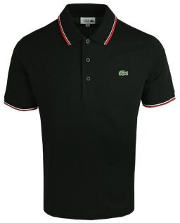 Sport Ultra-light Knits Piping Mens Polo Shirt Black/Red/White