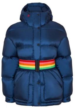 Womens Over Size Parka Navy/Citron