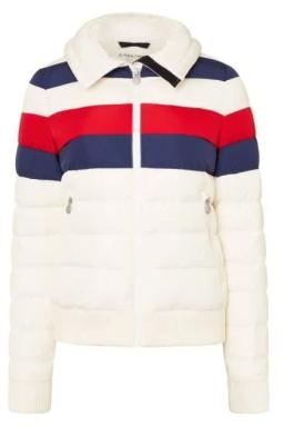 Womens Queenie Ski Jacket Snow White/Navy/Red