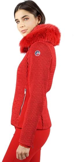 Montana II Womens Real Fur Ski Jacket Tango