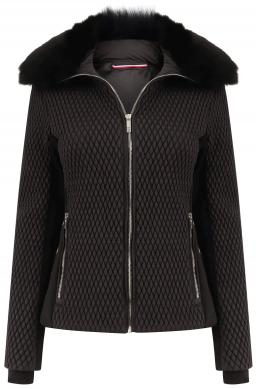Montana II Womens Real Fur Ski Jacket Black