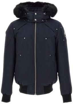 Ballistic Mens Bomber Jacket Navy/Black Fur