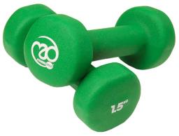 1.5Kg Neoprene Dumbbells Green