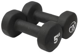 5.0Kg Neoprene Dumbbells Black