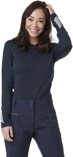 Womens Lifa Merino Midweight Crew Navy