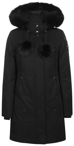 Sterling Womens Parka Coat Black/Black Fur