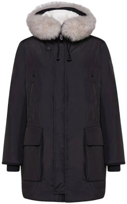 Magina DR Fur Mens Parka Coat Black