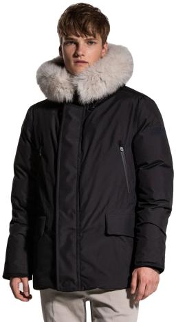 Migisi DR Fur Mens Parka Coat Black