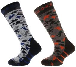 Camo Boys Ski Socks Double Pack Camo