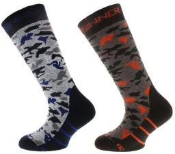 Boys Ski Socks Camo Double Pack Camo