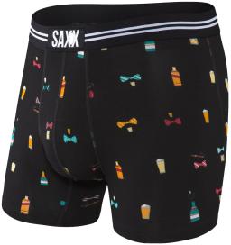 Vibe Mens Boxer Brief Black Bowties N Booze