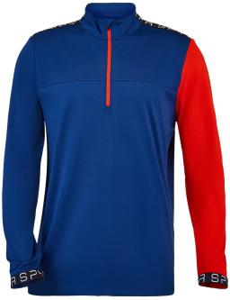 Mens Orion Zip T-Neck Navy/Red