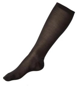 Silk Calf Length Socks Black